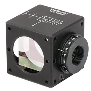 VC5-1550/M - 30 mm Cage-Cube-Mounted Variable Circular Polarizer for 1550 nm, M4 Tap