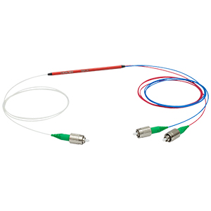 RB41A1 - 488 nm / 640 nm Wavelength Combiner/Splitter, FC/APC Connectors