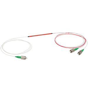 W980S330A1B - 980 nm / 1310 nm Wavelength Division Multiplexer, HI1060 FLEX Fiber,  FC/APC Connectors