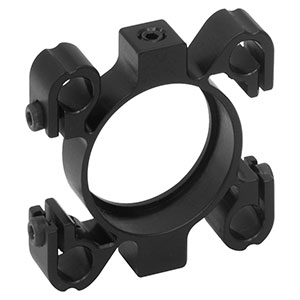 CP06F/M - 30 mmフレクシャーケージプレート、Ø25 mm～Ø25.4 mm光学素子用2重穴、M4タップ穴付き(ミリ規格)