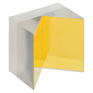 HRS1015-M03 - 1in x 1in Hollow Roof Prism Mirror, Unprotected Gold