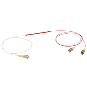 TW470R5F1 - 1x2 Wideband Fiber Optic Coupler, 470 ± 40 nm, 50:50 Split, FC/PC