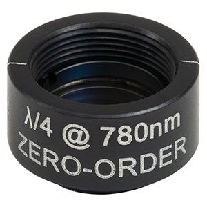 WPQSM05-780 - Ø1/2in Zero-Order Quarter-Wave Plate, SM05-Threaded Mount, 780 nm