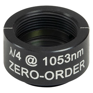 WPQSM05-1053 - Ø1/2in Zero-Order Quarter-Wave Plate, SM05-Threaded Mount, 1053 nm