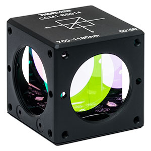CCM1-BS014 - 30 mmケージキューブ付き偏光無依存型ビームスプリッタ、700～1100 nm、#8-32タップ穴(インチ規格)