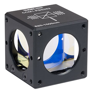 CCM1-PBS252 - 30 mm Cage Cube-Mounted Polarizing Beamsplitter Cube, 620-1000 nm, 8-32 Tap