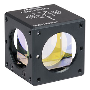 CCM1-PBS253 - 30 mm Cage Cube-Mounted Polarizing Beamsplitter Cube, 900-1300 nm, 8-32 Tap