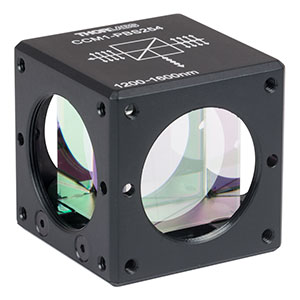 CCM1-PBS254 - 30 mm Cage Cube-Mounted Polarizing Beamsplitter Cube, 1200-1600 nm, 8-32 Tap