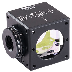 VA5-1064 - 30 mm Cage Cube-Mounted Variable Beamsplitter for 1064 nm, 8-32 Tap