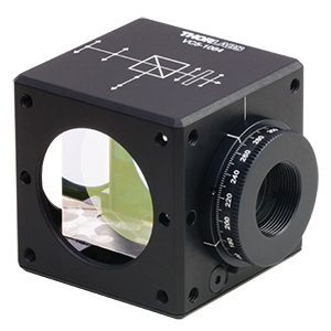 VC5-1064 - 30 mm Cage-Cube-Mounted Variable Circular Polarizer 1064 nm, 8-32 Tap