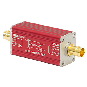 EF120 - Low-Pass Electrical Filter, ≤10 kHz Passband, In-Line BNC Feedthrough