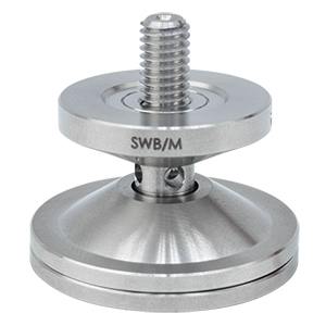 SWB/M - 関節式ベース、M6 x 1.0ネジ付きスタッド(ミリ規格)