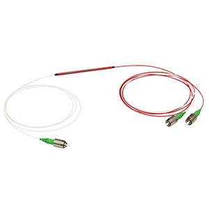 TW1650R3A1 - 1x2 Wideband Fiber Optic Coupler, 1650 ± 100 nm, 75:25 Split, FC/APC