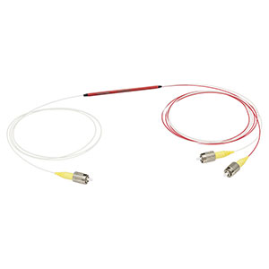 TW1650R3F1 - 1x2 Wideband Fiber Optic Coupler, 1650 ± 100 nm, 75:25 Split, FC/PC
