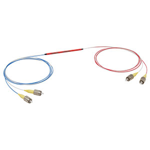 TW1650R2F2 - 2x2 Wideband Fiber Optic Coupler, 1650 ± 100 nm, 90:10 Split, FC/PC