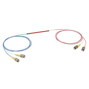 TN785R1F2 - 2x2 Wideband Fiber Optic Coupler, 785 ± 15 nm, 99:1 Split, FC/PC Connectors