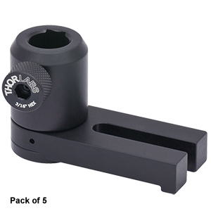 UPH1.5-P5 - Ø12 mm～Ø12.7 mmスイベル式ポストホルダ、バネ式六角固定つまみネジ付き、長さ1.5インチ、5個入り (インチ規格)