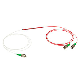 WD9850AB - 980 nm / 1550 nm Wavelength Division Multiplexer, HI1060 FLEX Fiber, FC/APC Connectors