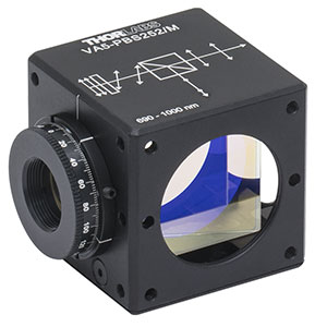 VA5-PBS252/M - 30 mm Cage Cube-Mounted Variable Beamsplitter for 690 - 1000 nm, M4 Tap