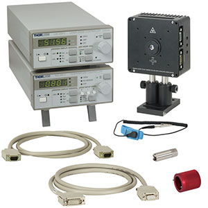 LTC56A - Laser Diode Starter Set with Current and Temperature Controllers, Mount, Accessories, Optic for 350-700 nm, Imperial