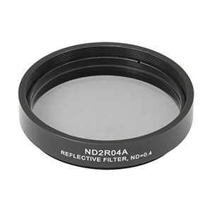 ND2R04A - Ø50 mm反射型NDフィルタ、SM2ネジ付きマウント、OD:0.4