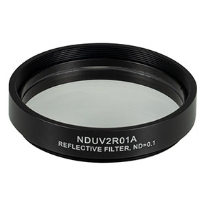 NDUV2R01A - SM2-Threaded Mount, Ø50 mm UVFS Reflective ND Filter, OD: 0.1