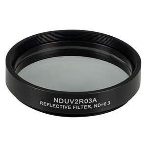 NDUV2R03A - SM2-Threaded Mount, Ø50 mm UVFS Reflective ND Filter, OD: 0.3
