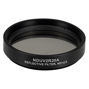NDUV2R20A - SM2-Threaded Mount, Ø50 mm UVFS Reflective ND Filter, OD: 2.0