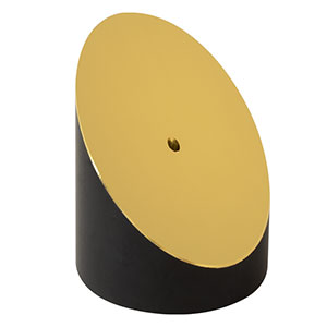 MPD269V-M03 - Ø2in 90° Off-Axis Parabolic Mirror with Ø3.2 mm Hole Parallel to Collimated Beam, Unprot. Gold, RFL = 6in