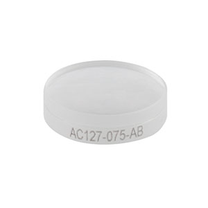 AC127-075-AB - f = 75.0 mm, Ø1/2in Achromatic Doublet, ARC: 400 - 1100 nm