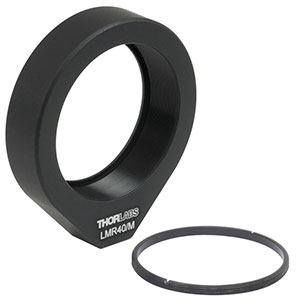 LMR40/M - Ø40 mm光学素子用レンズマウント、固定リング1個付属、M4タップ穴(ミリ規格)