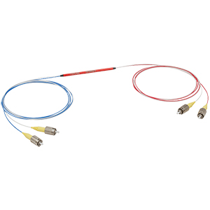 TN1550R3F2 - 2x2 Narrowband Fiber Optic Coupler, 1550 ± 15 nm, 75:25 Split, FC/PC Connectors