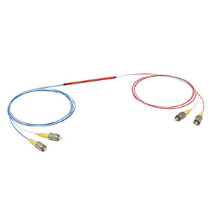TN1310R2F2 - 2x2 Narrowband Fiber Optic Coupler, 1310 ± 15 nm, 90:10 Split, FC/PC Connectors