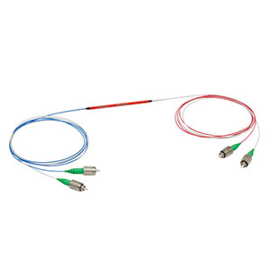 TN1310R5A2 - 2x2 Narrowband Fiber Optic Coupler, 1310 ± 15 nm, 50:50 Split, FC/APC Connectors