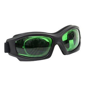 LG8C - レーザ保護メガネ、エメラルドグリーン、可視光透過率：35%、ゴーグルタイプ