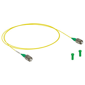 P3-460Y-FC-1 - Single Mode Patch Cable, 488 - 633 nm, FC/APC, Ø900 µm Jacket, 1 m Long