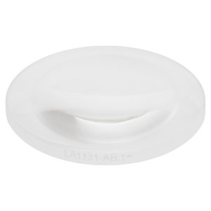 LA1131-AB - N-BK7 Plano-Convex Lens, Ø1in, f = 50 mm, AR Coating: 400 - 1100 nm