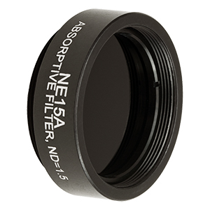 NE15A - Ø25 mm Absorptive ND Filter, SM1-Threaded Mount, Optical Density: 1.5