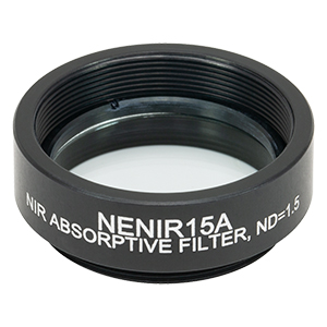 NENIR15A - Ø25 mm NIR Absorptive ND Filter, SM1-Threaded Mount, OD: 1.5