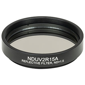 NDUV2R15A - SM2-Threaded Mount, Ø50 mm UVFS Reflective ND Filter, OD: 1.5