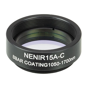 NENIR15A-C - Ø25 mm AR-Coated Absorptive Neutral Density Filter, SM1-Threaded Mount, 1050 - 1700 nm, OD: 1.5