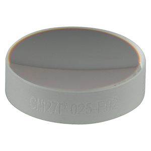 CM127P-025-E02 - Ø1/2in Dielectric-Coated Concave Mirror, 400 - 750 nm, f = 25 mm, Back Side Polished