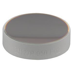 CM127P-050-E02 - Ø1/2in Dielectric-Coated Concave Mirror, 400 - 750 nm, f = 50 mm, Back Side Polished