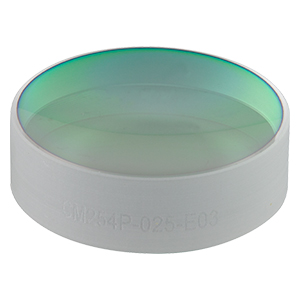 CM254P-025-E03 - Ø1in Dielectric-Coated Concave Mirror, 750 - 1100 nm, f = 25 mm, Back Side Polished