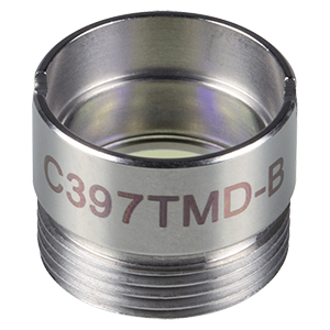 C397TMD-B - f = 11.0 mm, NA = 0.30, WD = 8.2 mm, Mounted Aspheric Lens, ARC: 600 - 1050 nm