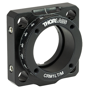 CRM1LT/M - ケージ回転マウント、Ø25.0 mm～Ø25.4 mm(Ø1インチ)光学素子用、2重穴、止めネジ付き、M4タップ穴(ミリ規格)