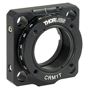 CRM1T - ケージ回転マウント、Ø25.0 mm～Ø25.4 mm(Ø1インチ)光学素子用、SM1ネジ＆#8-32タップ穴付き(インチ規格)