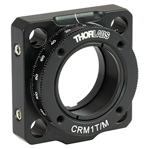 CRM1T/M - ケージ回転マウント、Ø25.0 mm～Ø25.4 mm(Ø1インチ)光学素子用、SM1ネジ＆M4タップ穴付き(ミリ規格)