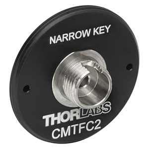 CMTFC2 - FC/PCファイバーアダプタープレート、Cマウント外ネジ付き、ナローキー(2.0 mm)