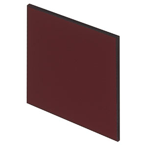 FGL630S - 2in Square RG630 Colored Glass Filter, 630 nm Longpass